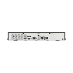 DVR 8 Canales TURBOHD + 8 Canales IP / 8 Megapixel (4K) / Audio Bidireccional por Coaxitron / ACUSENSE / 1 Bahía de Disco Duro / Salida de Video en 4K / H.265+