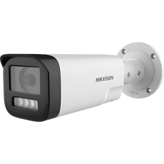 [Audio Bidireccional + Dual Light + ColorVu] Bala TURBOHD 4K (8 Megapixel) / Lente 3.6 mm / 80 mts IR EXIR + 80 mts Luz Blanca / Micrófono y Bocina Integrado / Exterior IP67 / Metal / dWDR