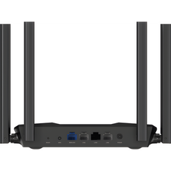 Router Inalámbrico WISP Gigabit / Wifi 5 / Hasta 1200 Mbps / Doble Banda AC (2.4 GHz y 5 GHz) / 3 Puertos LAN 10/100/1000 Mbps + 1 Puerto WAN 10/100/1000 Mbps /  4 Antenas Externas Omnidireccional de 5 dBi / Interior