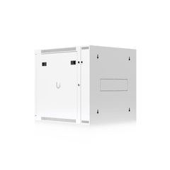 UACC Rack Cabinet 12U (600 x 703 mm) - Gabinete Cerrado para Montaje en Pared con Puerta Frontal Perforada, Puerta Trasera Abatible (Swing-Out) y Paneles Laterales Removibles con Llave