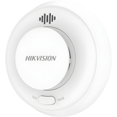 Detector de Humo Interlink con Hub / Doble Tecnología de Sensor de Luz / Alarma Auditiva 85 dB / Batería de Litio 10 Años / Autoverificación / Interconectable 30 Dispositivos / Wi-Fi Hik-Connect