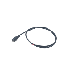 Cable con Conector Macho (Pigtail) / Forro Negro | Alimentación para Vcc con Puntas Libres | Polarizado | Largo 22 cm (8.66 Pulgadas) | Calibre 22AWG.