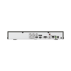 DVR 4 Canales 4K TURBOHD + 4 Canales IP / 8 Megapixel (4K) / Audio Bidireccional por Coaxitron / ACUSENSE  / 1 Bahía de Disco Duro / Salida de Video en Full HD / H.265+