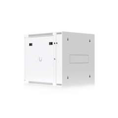 UACC Rack Cabinet 12U (600 x 703 mm) - Gabinete Cerrado para Montaje en Pared con Puerta Frontal de Vidrio Templado, Puerta Trasera Abatible (Swing-Out) y Paneles Laterales Removibles con Llave