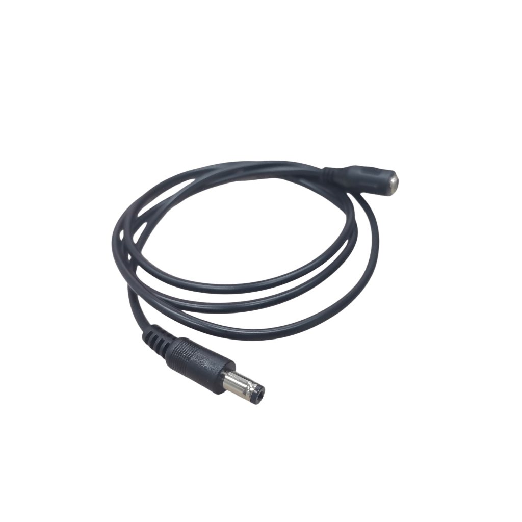 Cable con Conector Macho  ahembra (Pigtail) | Forro negro |  Alimentación para Vcc | Polarizado | Largo 1 metro | Calibre 22AWG.