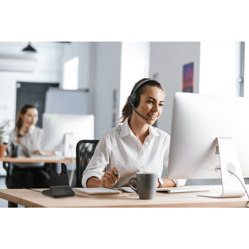 Diadema Inalámbrica WH68 de Yealink con ANC Híbrida y Conectividad Dual DECT Bluetooth