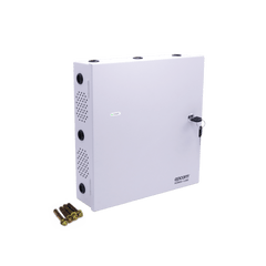 Fuente de Poder con Respaldo para Control de Acceso AL1012FC / 12VDC @ 10A / 8 Salidas Independientes / Conversión 115VAC a 12-24VDC / Batería de Respaldo 40Ah / Interfaz FACP / Supervisión AC y Batería / Montaje en Pared