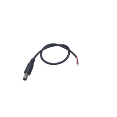 Cable con Conector Macho (Pigtail)  | Forro negro | Alimentación para Vcc con Puntas Libres / Polarizado / Largo 22 cm (8.66 Pulgadas) / Calibre 22AWG.