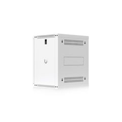 UACC Rack Cabinet 12U (550x 450 mm) - Gabinete Cerrado para Montaje en Pared con Puerta Frontal Perforada, Totalmente Ensamblado con Ventiladores Integrados y Paneles Removibles