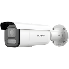 [Dual Light + 2 Micrófonos Integrados] Bala IP 6 Megapixel / Lente Mot. 2.8 a 12 mm / 60 mts Luz Blanca + 60 mts IR / Exterior IP67 / IK10 /  WDR 120 dB / PoE+ / ACUSENSE / Alarmas I/O / Micro SD / ONVIF / Metal / ACUSEEK