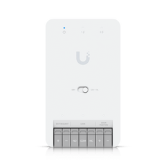 Centro de Control de Acceso Compacto Ubiquiti UniFi / Terminal de Bloqueo 12V / Entradas Adicionales Sensor y Botón / Alimentación PoE++ / Conexión para Dos Lectores o Cámaras / Uso Interior