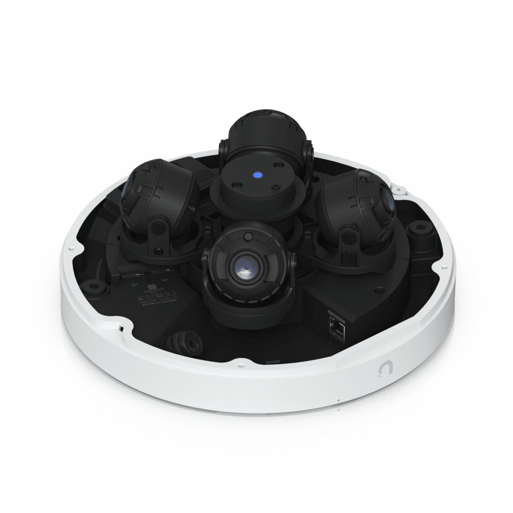 Cámara Multisensor AI de 32 MP con 4 Lentes Ajustables, Zoom Óptico 2.33×, Cobertura IR 360°, Motor AI Multi-TOPS y Alimentación PoE++ para Monitoreo de Amplia Cobertura