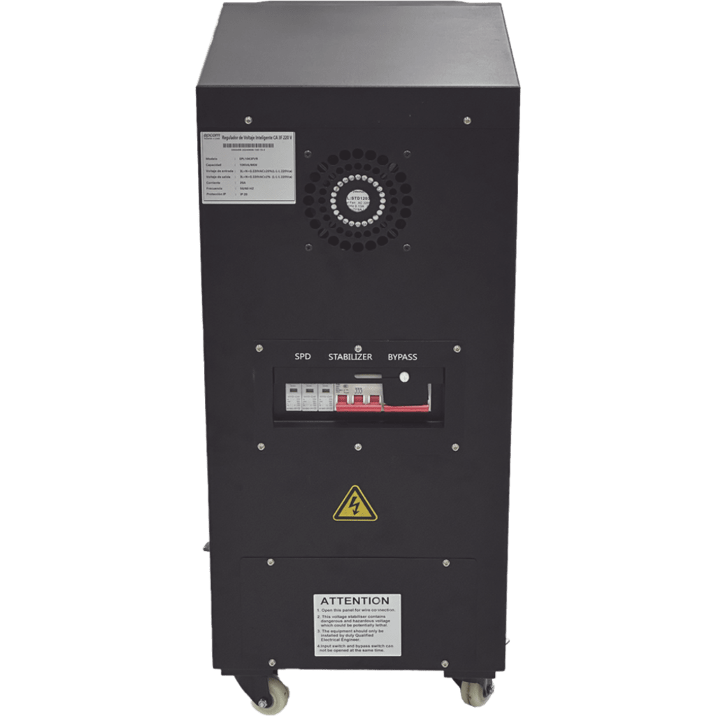 Regulador de Voltaje Industrial Trifásico 15 kVA/12 kW 220/110 V / Entrada 220 ±20% Vca / Estabilización de ±2%
