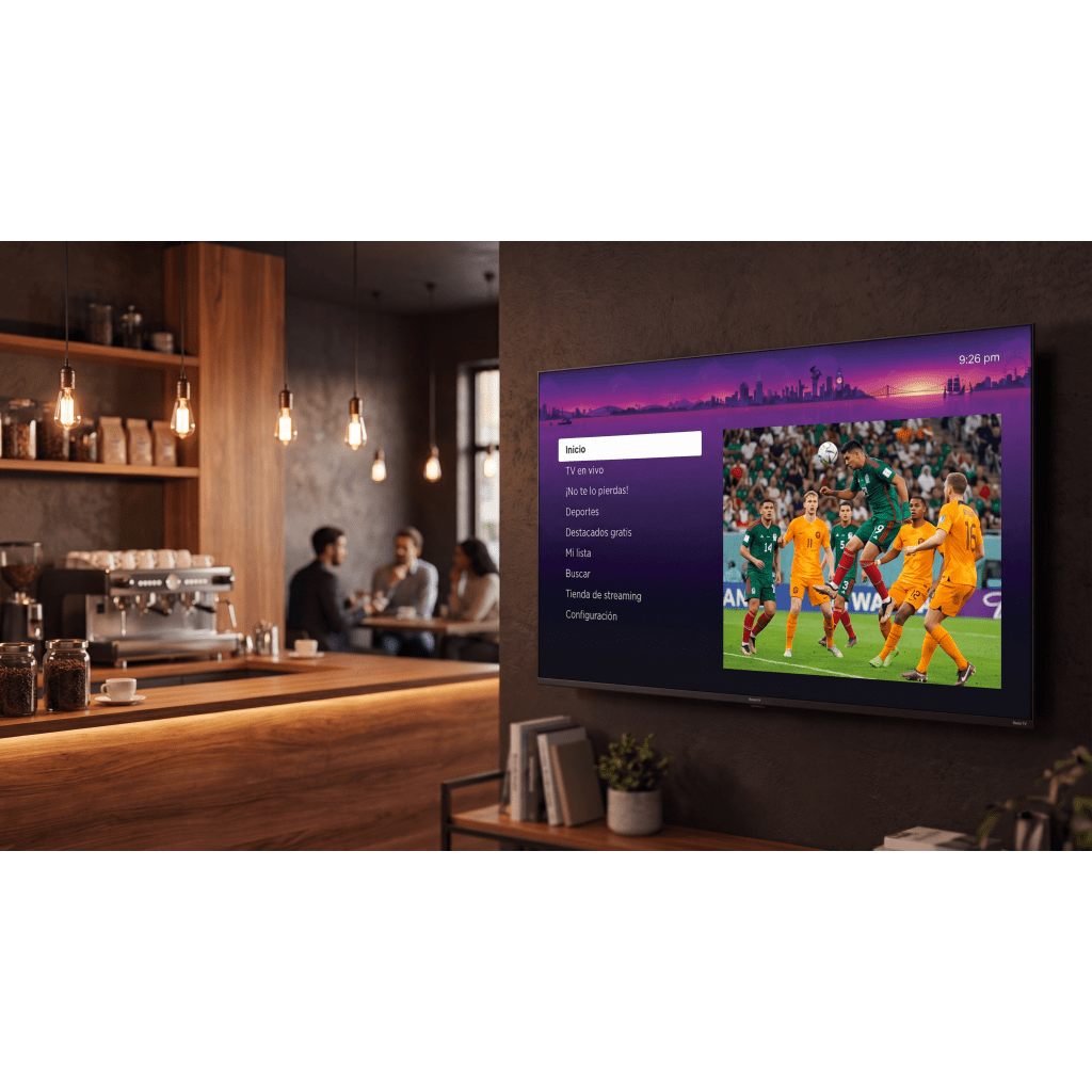 SmartTV QLED 50 Pulgadas 4K UHD / Resolución 3840x2160 / 3 HDMI con ARC / Wifi Integrado / Smart TV ROKU / VESA 200x200 mm