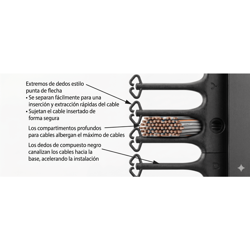 Organizador Vertical CableTek, Sencillo (Solo Frontal), Para Rack Abierto de 45 Unidades, 6 in de Ancho, Color Negro