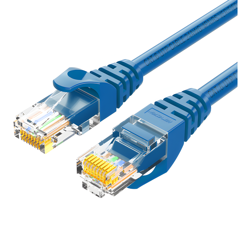 Cable de Parcheo (Patch Cord) / UTP / Cat. 6 (24 AWG) / 1 Metro (3.28 Pies) / Color Blanco / Ideal para PoE+ / Interior
