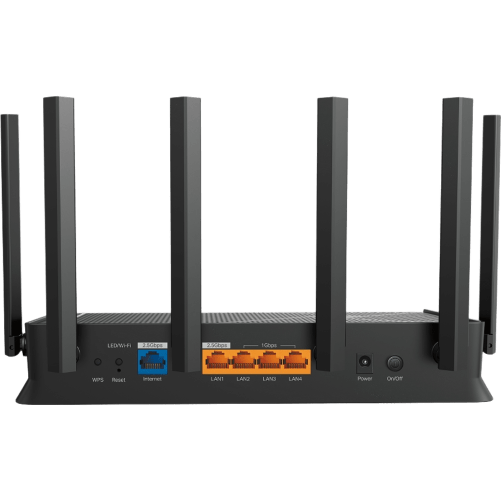 Router Wi-Fi 7 Doble Banda / BE6500 / 6.5 Gbps / 2 Puertos 2.5 Gbps / 6 Antenas Externas / EasyMesh / HomeShield