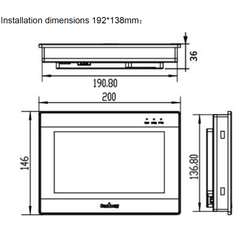HMI TK8070H 7 Pulgadas / Pantalla 800x480 Pixeles / Puertos RS232 + RS485 / Puerto Ethernet / Puerto USB / Software VCool Programming