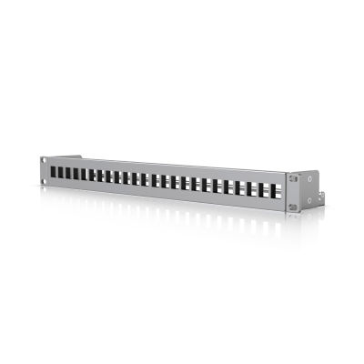 UACC Rack Patch Panel Blank 24 Puertos – Panel Patch Keystone 1U con Barra de Gestión de Cables y Estética Uniforme