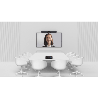 Barra de Videoconferencia Yealink A50 con IA y Consola Táctil CTP25, Todo en Uno para Salas Medianas y Grandes con Seguimiento Automático del Hablante