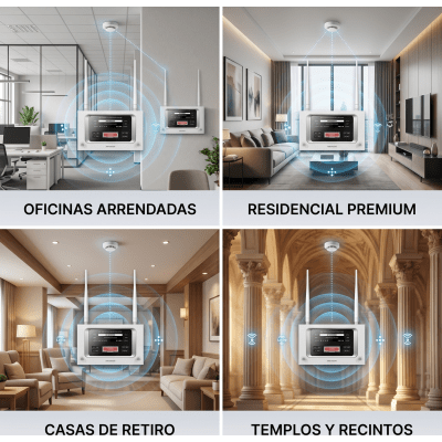 (HikFire) Panel Inalámbrico de Detección de Incendio (Gateway LoRa) / Pantalla LCD Táctil / Comunicación hasta 2 km / Gestión de 128 Dispositivos / Encriptación AES128 / Integración a HikCentral Professional