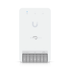 Centro de Control de Acceso Compacto Ubiquiti UniFi / Terminal de Bloqueo 12V / Entradas Adicionales Sensor y Botón / Alimentación PoE++ / Conexión para Dos Lectores o Cámaras / Uso Interior