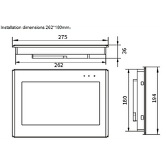 Panel HMI Táctil Industrial de 10 Pulgadas / Resolución 1024x600 píxeles / Interfaces RS232 + RS485 / Puerto Ethernet / Puerto USB / Software VCool Programming
