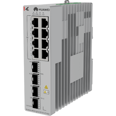 Switch Industrial eKit / 8 Puertos Gigabit + 2 SFP + 2 SFP+ / Montaje en Riel DIN / Fuente Redundante 1+1 : 9.6 a 50 VCD / Libre de licenciamiento / Gestión gratuita desde la Nube