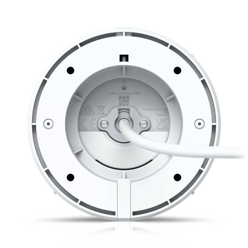 Cámara UniFi Protect G5 Turret Ultra, compacta, para exterior / 2K (4 MPX) / ángulo 102.4° / visión nocturna hasta 30mts/ detección de eventos / micrófono, POE+