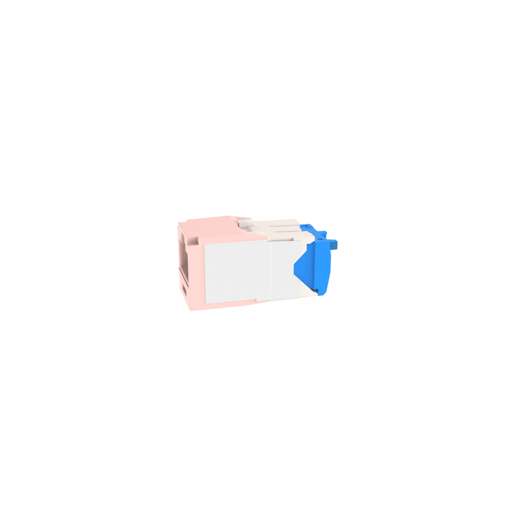 Conector Jack RJ45 Estilo TG, Mini-Com, Categoría 6A, de 8 Posiciones y 8 Cables, Color Rosa