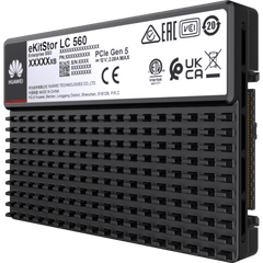 Unidad de Estado Sólido (SSD Huawei eKitStor LC 560) Empresarial de 15.36 TB / NVM2 2.0 / U.2 de 2.5'' / PCle 5.0 x4 / 14,800 MB/s Lectura / 4,500 MB/s Escritura / Entrenamiento de IA y Almacenamiento Masivo de Datos