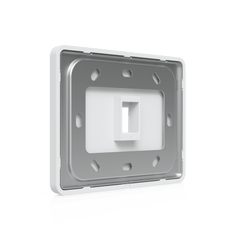 Placa de Pared Horizontal Universal para Keystone de 1 Puerto con Cubierta Pintable, Acabado Personalizable, Paquete con 4 Piezas