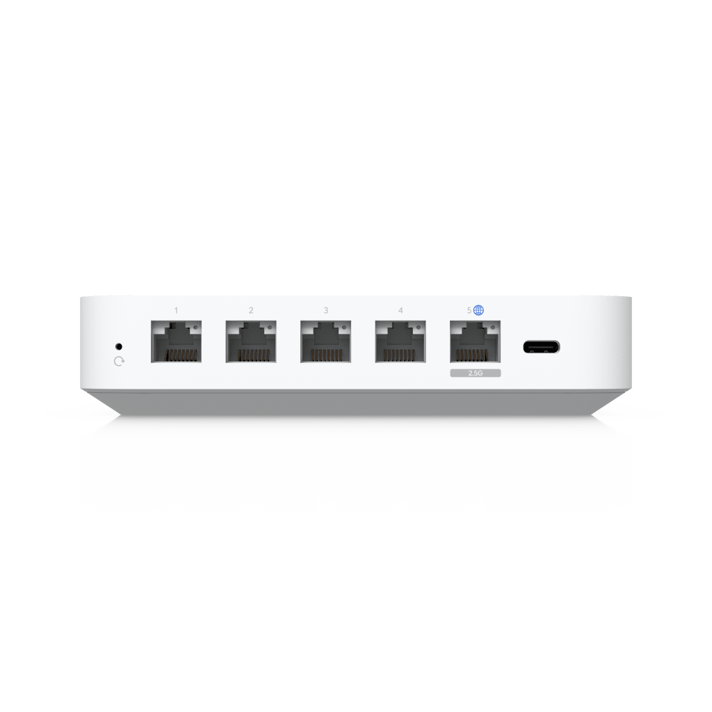 UCG Ultra Cloud Gateway Compacto con Soporte para  hasta 30+ Dispositivos UniFi, 300+ Clientes, Enrutamiento IDS/IPS de 1 Gbps y Balanceo Multi-WAN