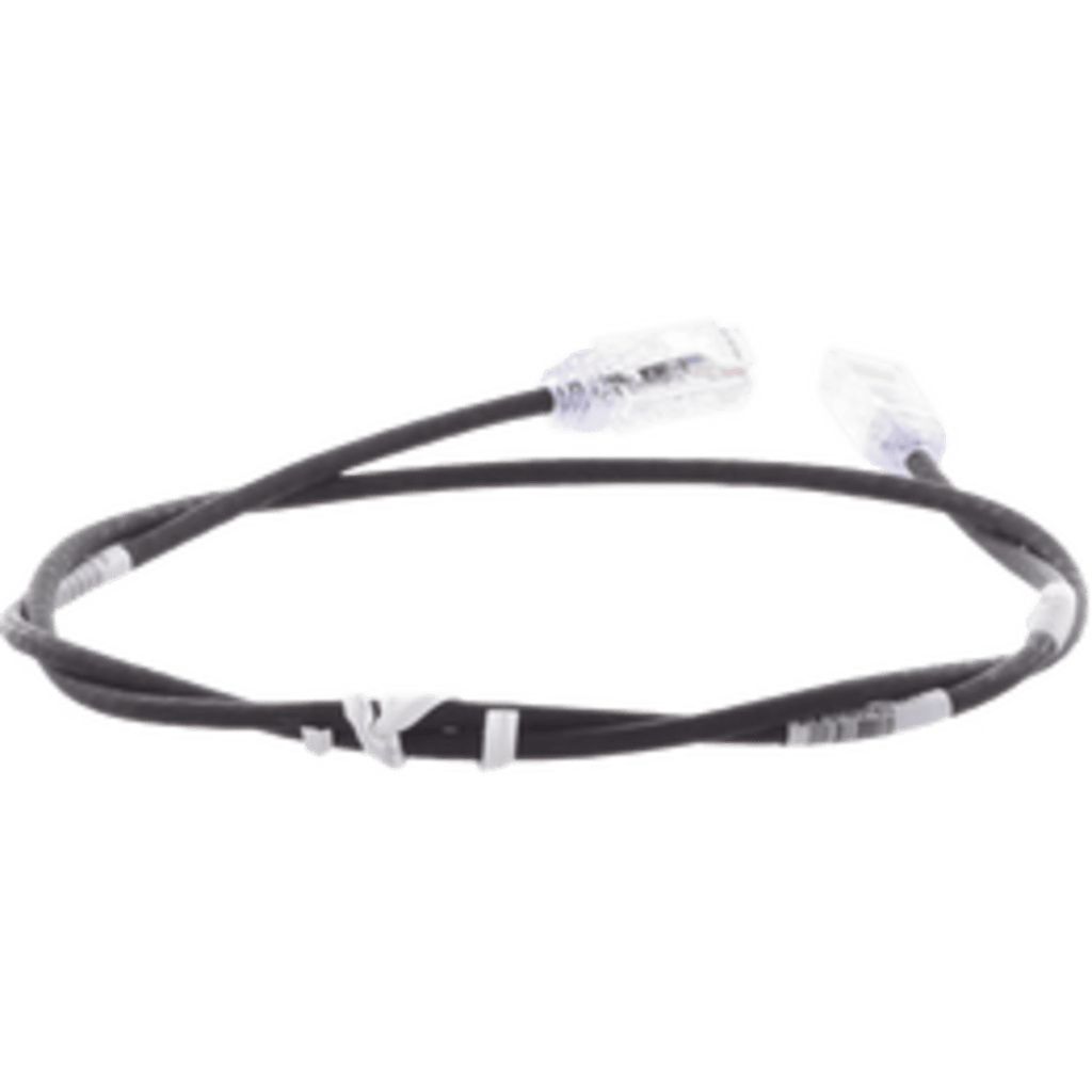 Cable de Parcheo TX6, UTP Cat6, Diámetro Reducido (28AWG), Color Negro, 2 ft.