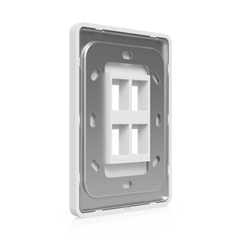 Placa de Pared Vertical Universal para Keystone de 4 Puertos con Cubierta Pintable, Acabado Personalizable, Paquete con 4 Piezas