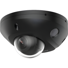 [Dual Light + 2 Micrófonos Integrados] Mini Domo IP 4 Megapixel / Color Negro / Lente 2.8 mm / 30 mts Luz Blanca + 30 mts IR / ACUSENSE / Exterior IP67 / IK08 /  WDR 120 dB / PoE / ONVIF / Alarmas I/O / Micro SD / ACUSEEK