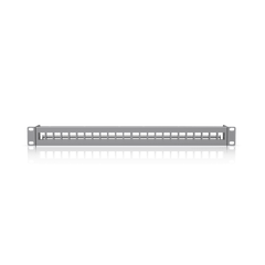 UACC Rack Patch Panel Blank 24 Puertos - Panel Patch Keystone 1U con Barra de Gestión de Cables y Estética Uniforme