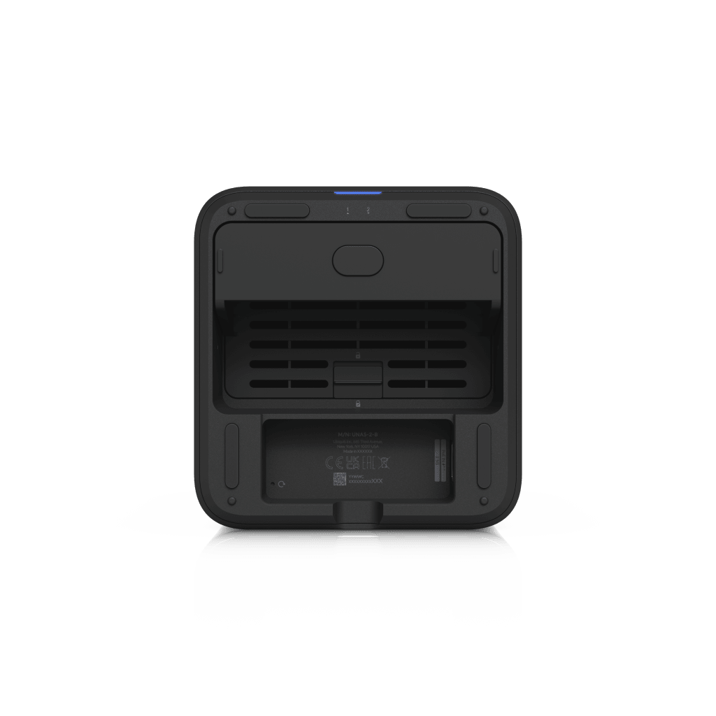 UniFi UNAS-2 – Almacenamiento en Red (NAS) Compacto con 2 Bahías para HDD de 3.5”, Puerto de Red 2.5 GbE, Conectividad USB-C y Adaptador PoE++ Incluido