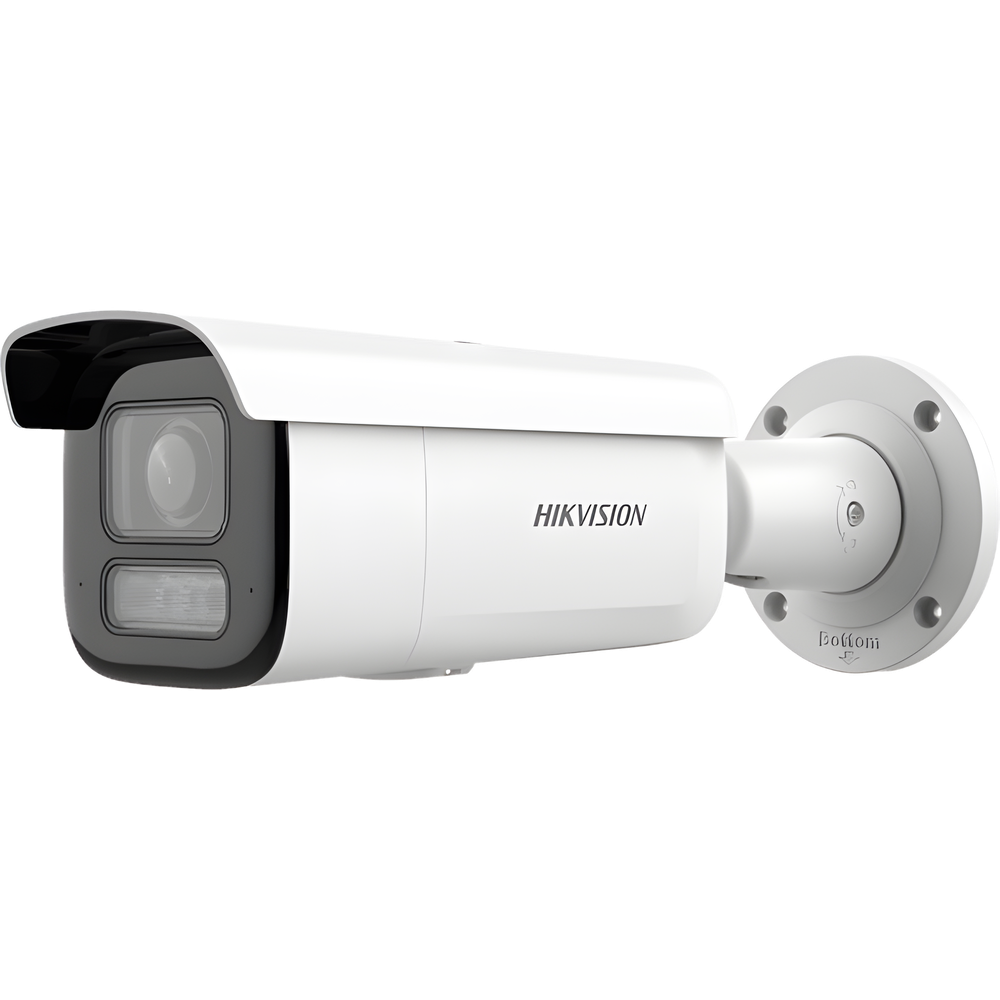 [Dual Light + 2 Micrófonos Integrados] Bala IP 4 Megapixel / Lente Mot. 2.8 a 12 mm / 60 mts Luz Blanca + 60 mts IR / ACUSENSE / Exterior IP67 / IK10 / WDR 120 dB / PoE+ / ONVIF / Alarmas I/O / Micro SD / Metal / ACUSEEK