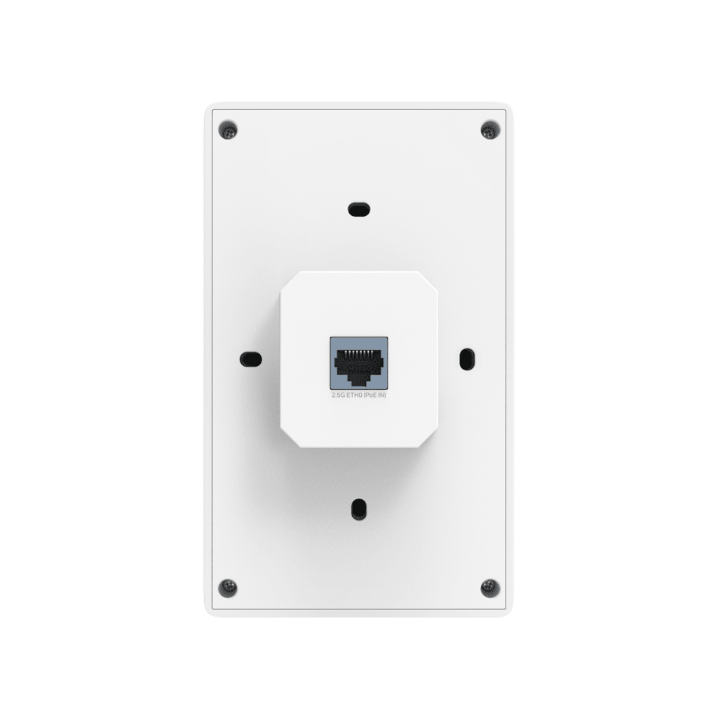 Punto de Acceso Omada / Wi-Fi 7 BE3600 MU-MIMO 2x2 / 1 Puerto Entrada 2.5 Gbps PoE ++ / 1 Puerto 2.5 Gbps PoE pass-through / 2 Puertos 1 Gbps / Mesh Omada / Operaciones Multiencale (MLO) / Configuración por Controlador o Stand-Alone / Para Montaje