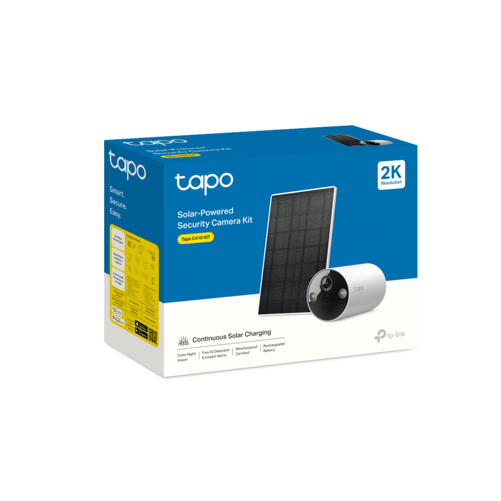 Kit Cámara Seguridad Solar / 2K 3MP (2304×1296 px) / Visión Nocturna Color / Batería 6400 mAh 180 Días / IP65 / Panel Solar Integrado / Detección IA Personas / Audio Bidireccional
