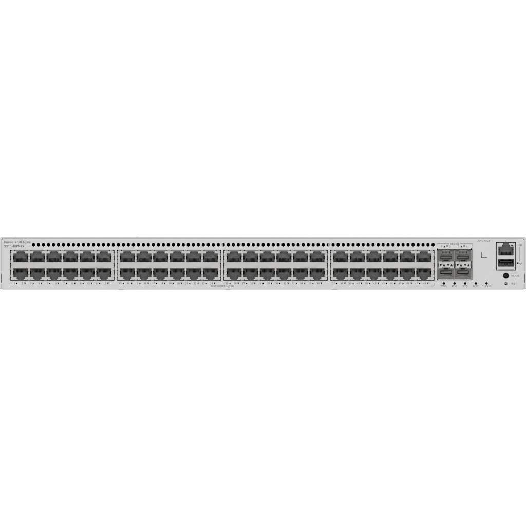 Switch eKit Distribución/Core MultiGigabit PoE+ Capa 3 / 48 puertos PoE+ 2.5 Gbps + 4 SFP+ / iStack / PoE Perpetuo (360 W) / Libre de Licenciamiento