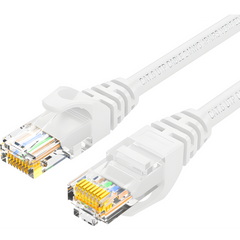 Cable de Parcheo (Patch Cord) / UTP / Cat. 6 (24 AWG) / 0.50 Metros (1.64 Pies) / Color Blanco / Ideal para PoE+ / Interior