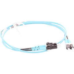 Jumper de Fibra Optica Multimodo 50/125 OM3, LC-LC Duplex, OFNR (Riser), Color Aqua, 35 Metros (114.83 Pies)