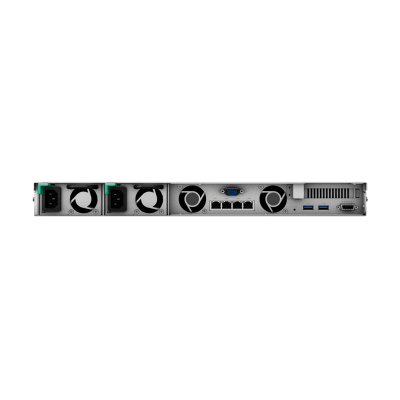 NAS RackStation RS1619xs+ | 4 Bahías | CPU Intel Xeon D-1527 Quad-Core | 8 GB DDR4 ECC (Ampliable a 64 GB) | 2 Ranuras M.2 NVMe/SATA | 4 Puertos LAN 1GbE | Soporte 10GbE Opcional | Escalable hasta 16 Bahías.