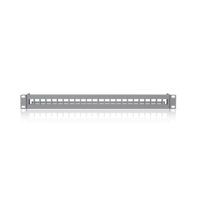 UACC Rack Patch Panel Blank 24 Puertos – Panel Patch Keystone 1U con Barra de Gestión de Cables y Estética Uniforme