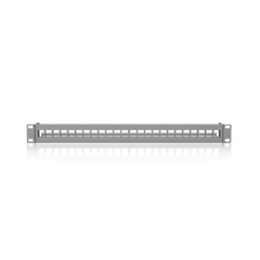 UACC Rack Patch Panel Blank 24 Puertos – Panel Patch Keystone 1U con Barra de Gestión de Cables y Estética Uniforme