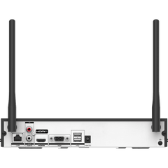 NVR 4 Megapixel / 4 canales IP / 1 Bahía de Disco Duro / 2 Antenas Wi-Fi / Salida de Vídeo Full HD