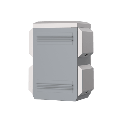 Gabinete de Acero Ventilado para Exterior con Rieles DIN y 4 Placas Laterales para Montaje de Equipos por Fuera