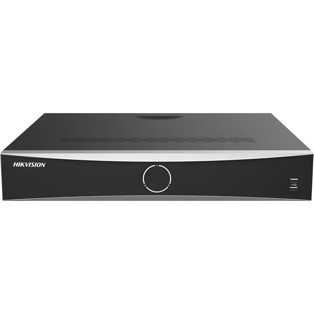 [Acusearch] NVR 12 Megapixel (4K) / 32 canales IP / 16 Puertos PoE+ / Reconocimiento Facial / AcuSense (Evita Falsas Alarmas) / 4 Bahías de Disco Duro / Switch PoE 300 mts / HDMI en 4K / Alarmas I/O